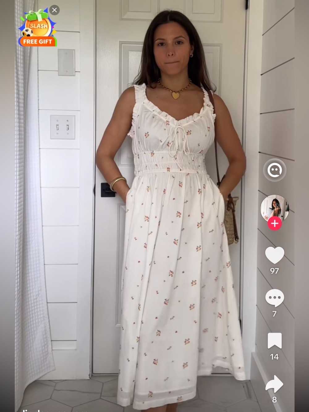 Old Navy maxi dress ditsy floral print ruffle tie front fit & flare midi doen